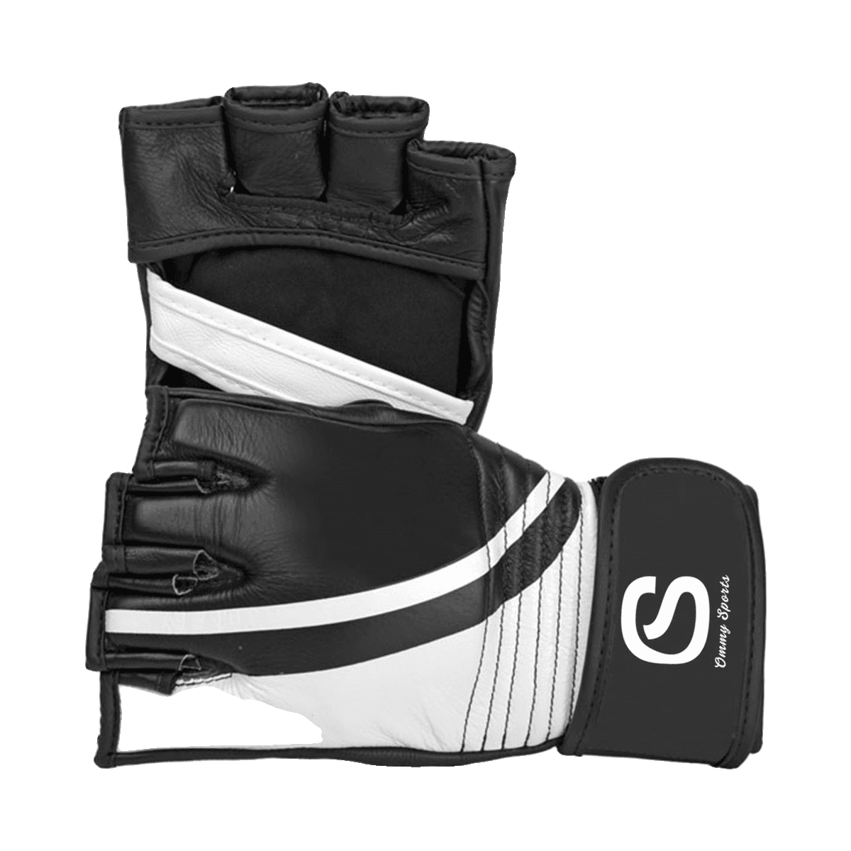 Black & white MMA gloves, ART 0504